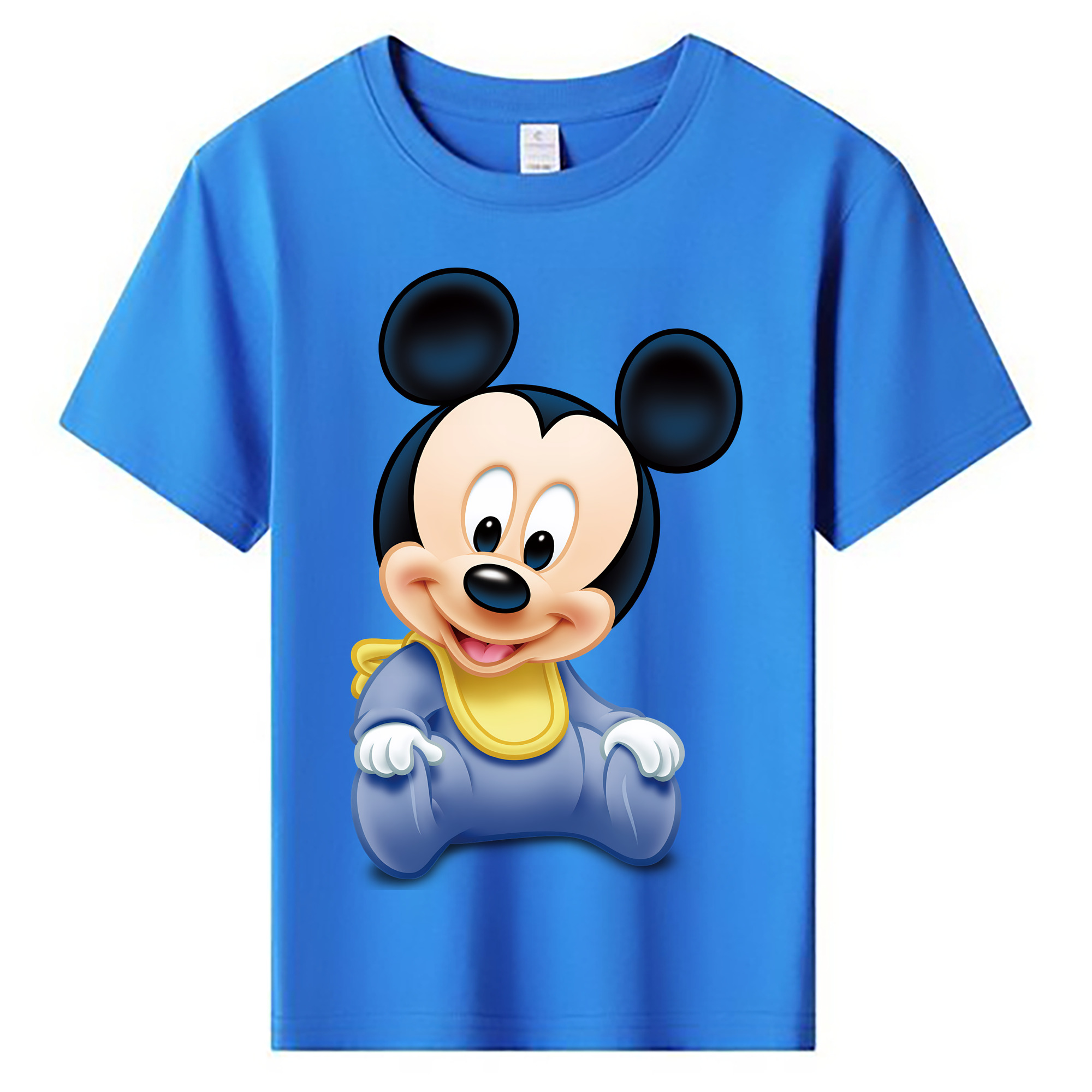 ミッキーマウス Mickey Mouse 綿100％キッズTシャツ（フロントプリント）